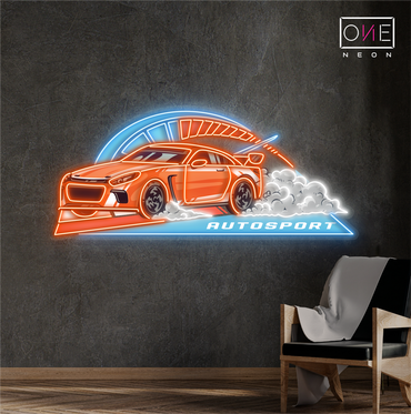 Enseigne néon LED murale « Speed Racer »