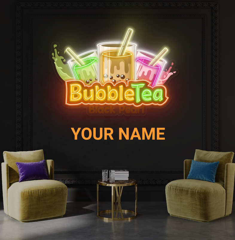 Enseigne néon LED "Bubble Tea Bliss"