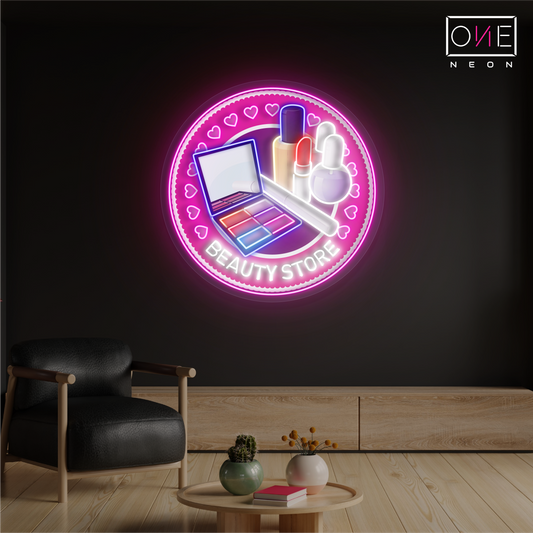 Enseigne lumineuse néon LED pour magasin de beauté