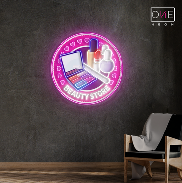 Enseigne lumineuse néon LED pour magasin de beauté