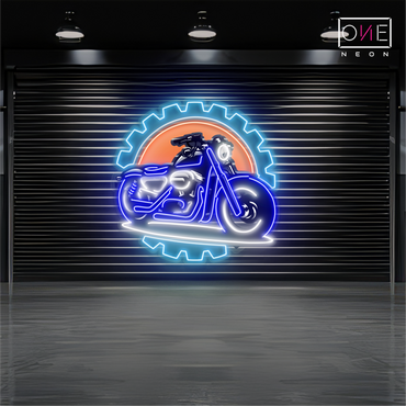Enseigne néon LED murale « Gearhead Ride »