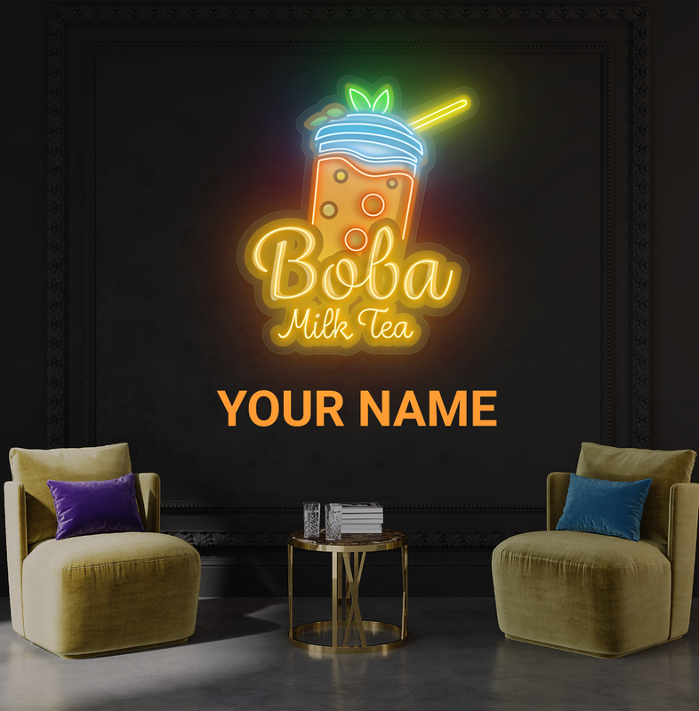 Enseigne néon LED Boba Milk Tea