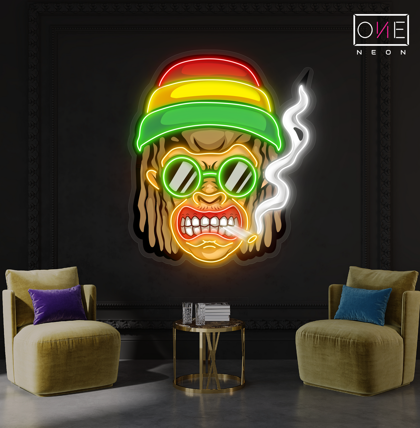 Enseigne LED Néon Décorative Rasta Vibes