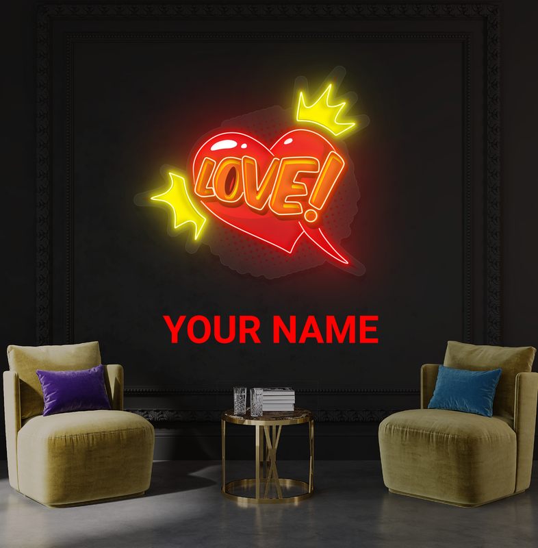 Enseigne néon LED "Amour Royal"