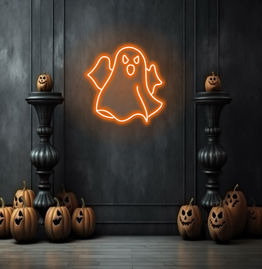 Enseigne néon LED Fantôme d'Halloween