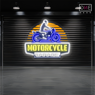 Enseigne néon LED Garage Moto