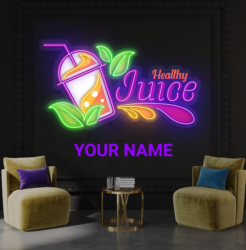 Enseigne néon LED Jus Santé Artwork