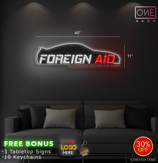 FOREIGN AID LOGO | LED Neon Sign