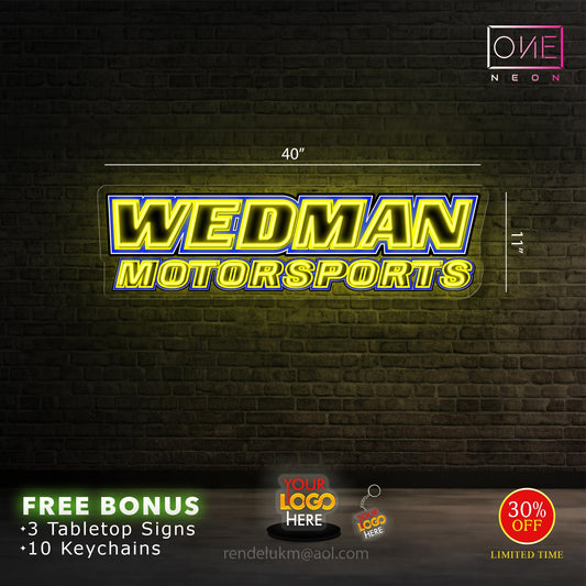 WEDMAN MOTORSPORTS + DME RACING| 2 LED Neon Sign