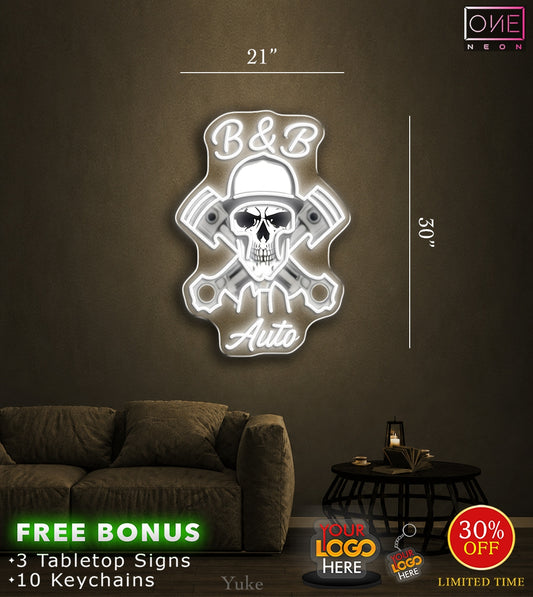Enseigne néon LED œuvre d'art Tatoueur