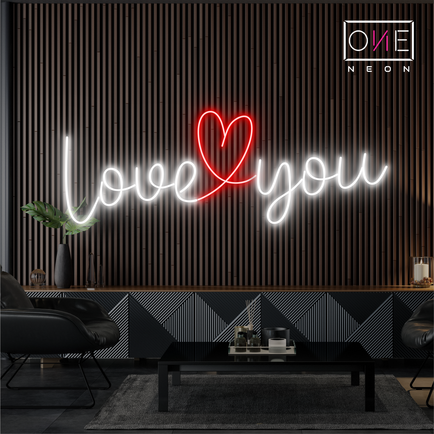 Enseigne Néon LED "Love You"
