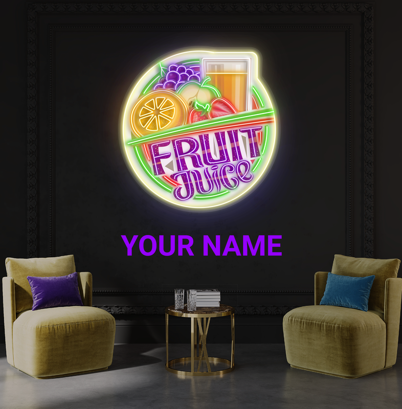 Enseigne néon LED Motif Jus de fruits