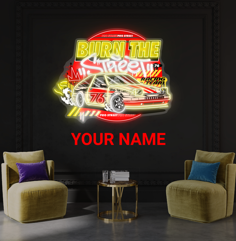Enseigne Néon LED "Burn The Street Artwork"