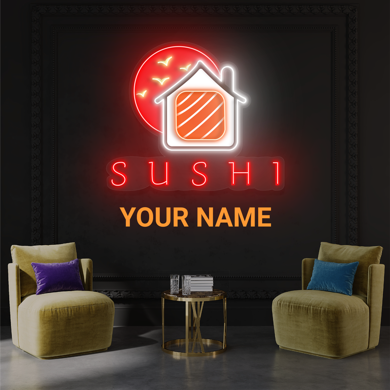 Enseigne lumineuse néon LED Sushi House