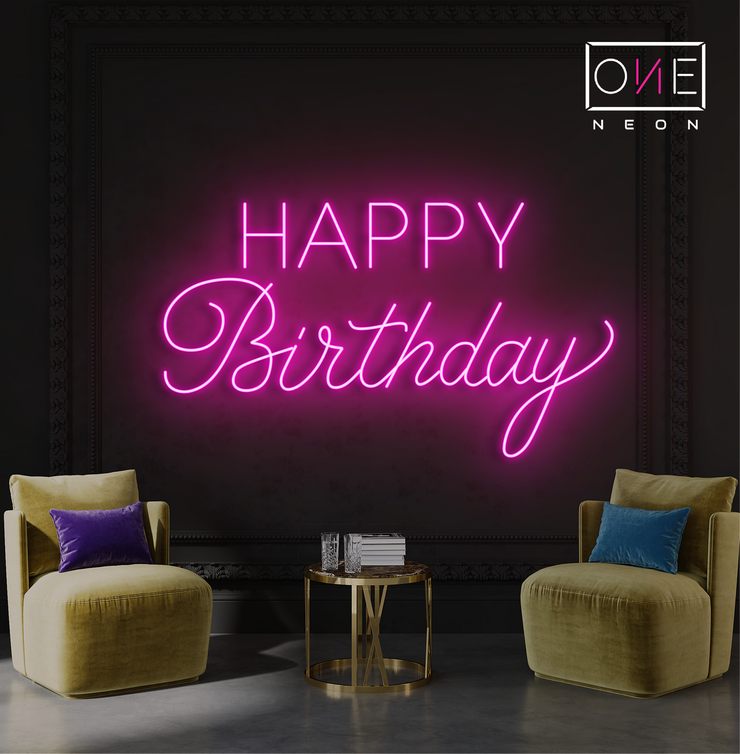 Joyeux Anniversaire Enseigne Néon LED