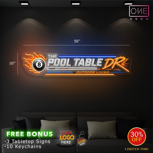 THE POOL TABLE DR | LED Neon Sign