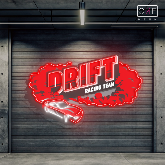 Enseigne néon LED Drift Racing Team