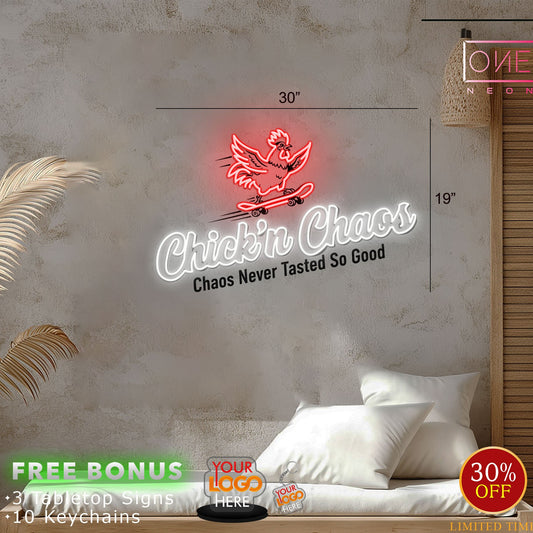 Chik'n chaos | LED Neon Sign