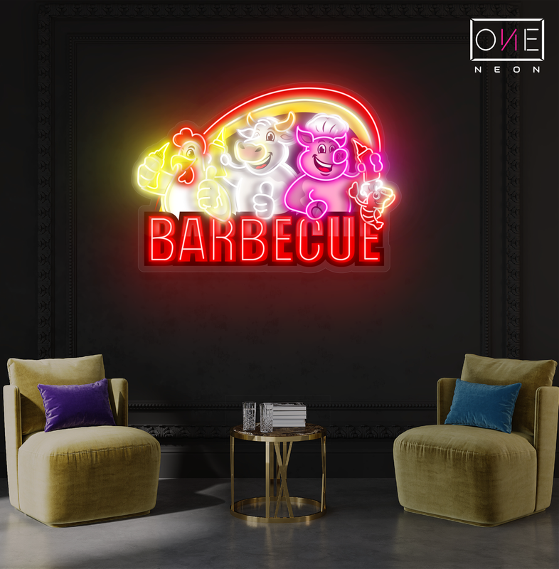 Enseigne néon LED Motif barbecue