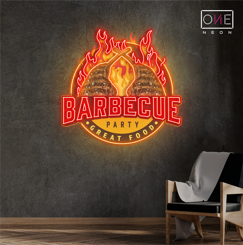 Enseigne néon LED pour barbecue, bonne cuisine, œuvre d'art