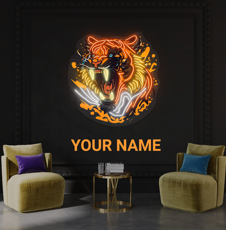 Enseigne Néon LED Artwork Rugissement Infernal