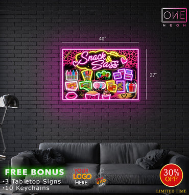 SNACKS & SASS | LED Neon Sign