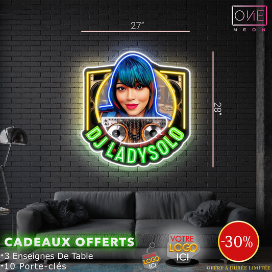 Enseigne néon LED œuvre d'art Tatoueur