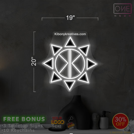 Enseigne néon LED œuvre d'art Tatoueur