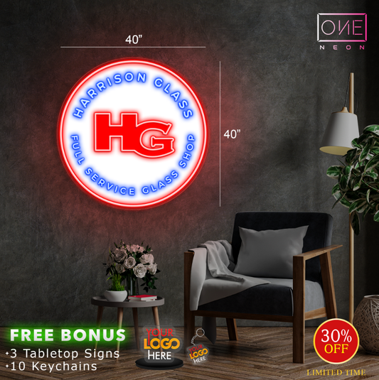 Harrison Glass | LED Neon Sign