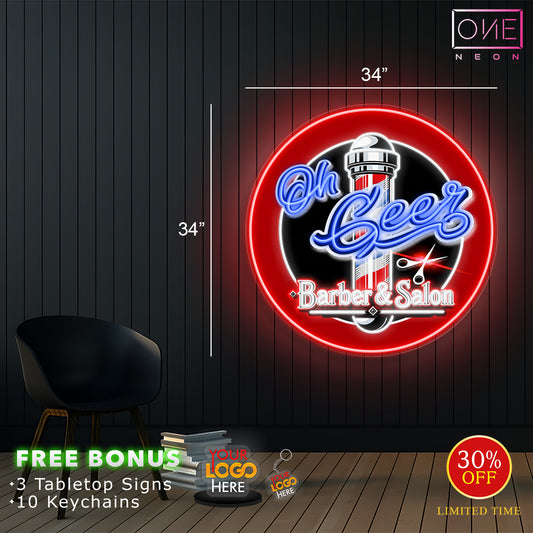 Enseigne néon LED œuvre d'art Tatoueur