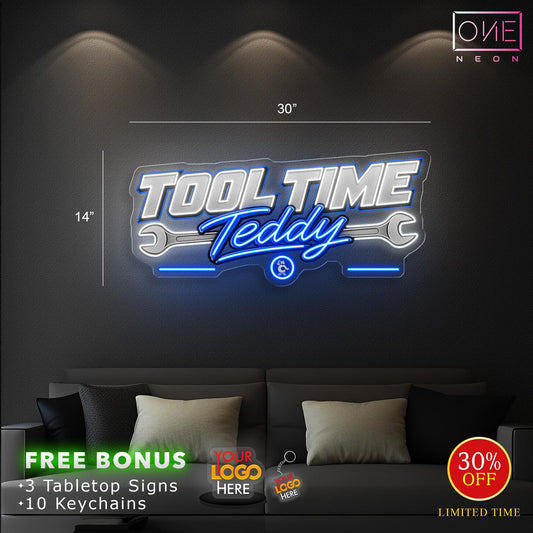 TOOL TIME TEDDY | LED Neon Sign