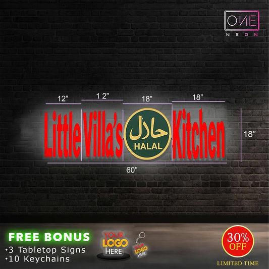 Little Villa's Kitchen + OPEN| LED Neon Sign + Box Sign