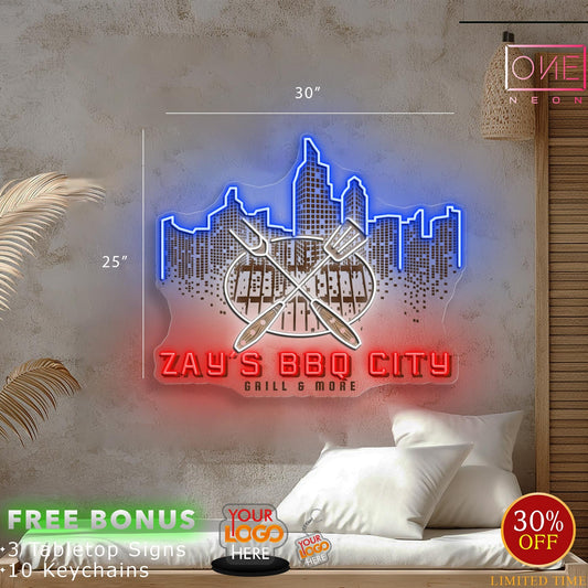 Zay's BBQ City | LED Neon Sign