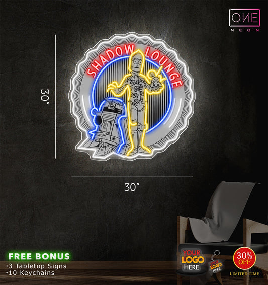 SHADOW LOUNGE | LED Neon Sign + (40 keychains)