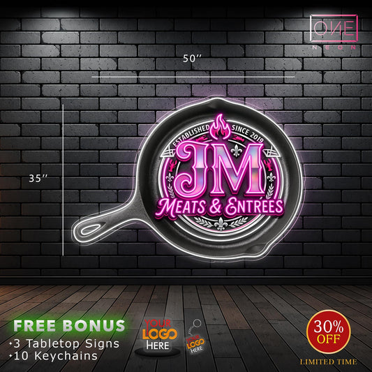 JM Meats & Entrees | LED Neon Sign ( OUTDOOR)