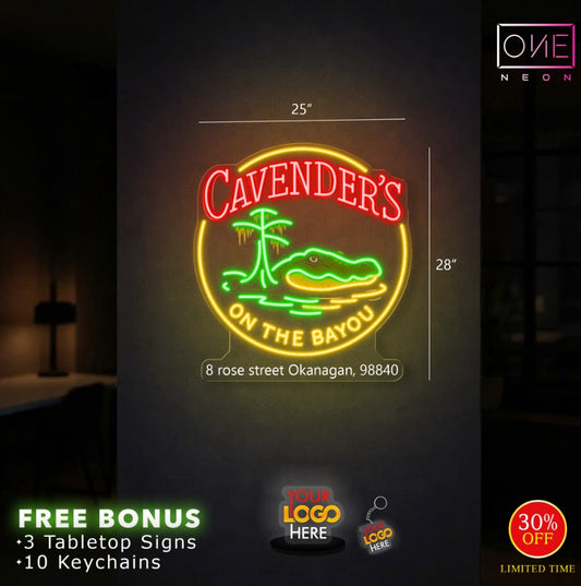 Cavender's On The Bayou | LED Neon Signs