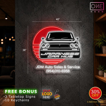 JAPANESE CAR HUB| LED Neon Sign