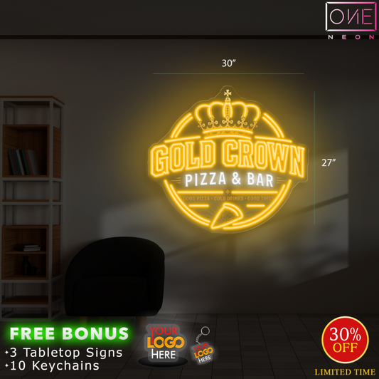 GOLD CROWN | LED Neon Sign
