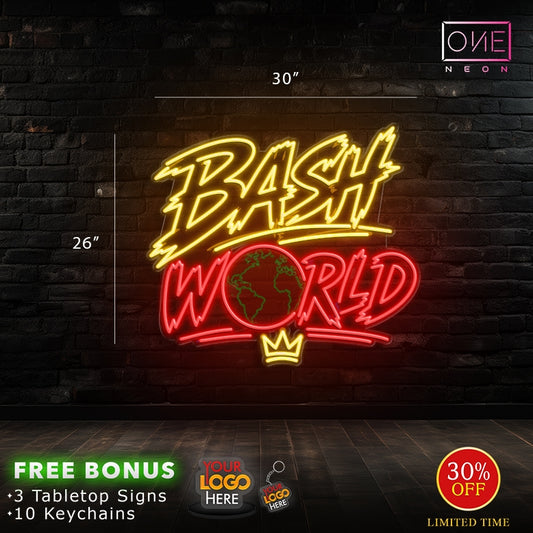 BASH WORLD | LED Neon Sign