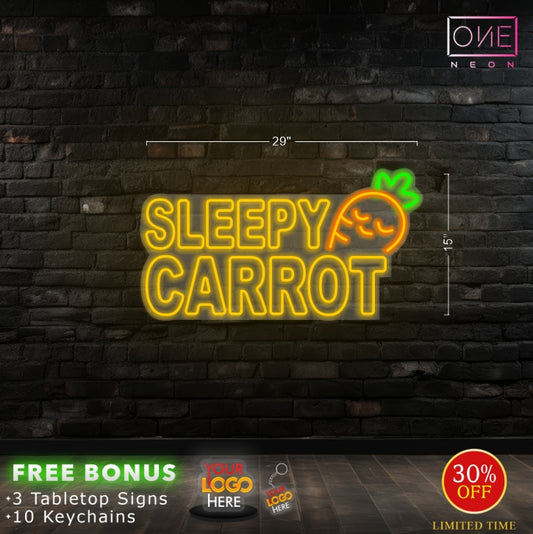 SLEEPY CARROT | LED Neon Sign