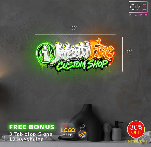 Enseigne néon LED œuvre d'art Tatoueur
