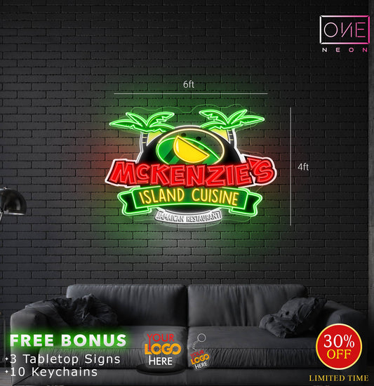 MCKENZIES ISLAND CUISINE | LED Neon Sign (Outdoors)