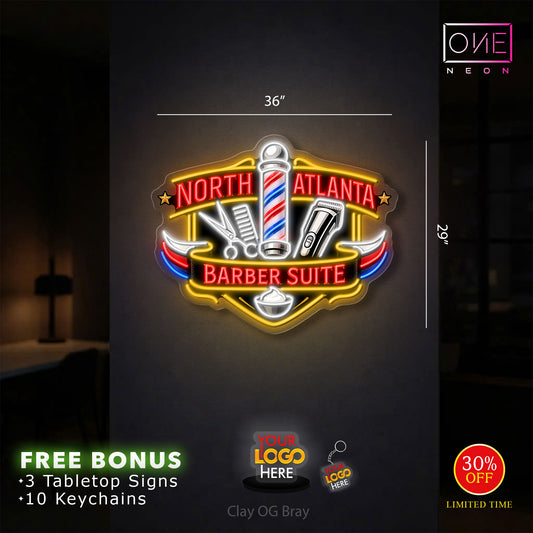 North Atlanta Barber Suite | LED Neon Sign