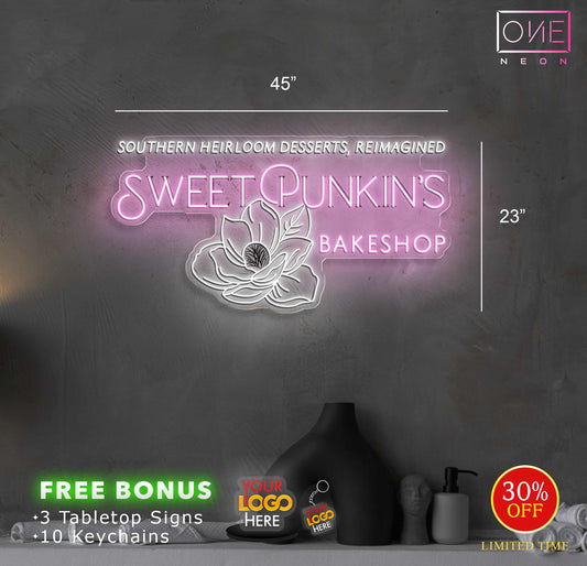 SWEET PUNKIN'S BAKESHOP | LED Neon Sign