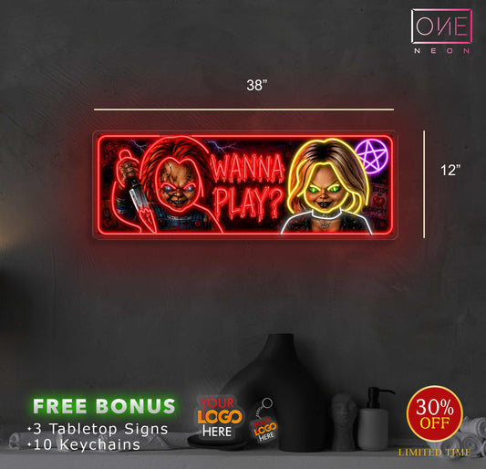 WANNA PLAY? | LED Neon Sign