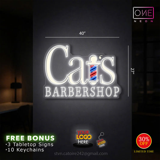 Cat's Barbershop | LED Neon Sign