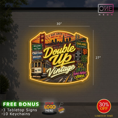 DOUBLE UP VINTAGE | LED Neon Sign