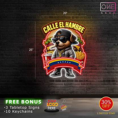 CALLE EL HAMBRE | LED Neon Sign