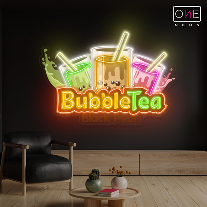 Enseigne néon LED "Bubble Tea Bliss"