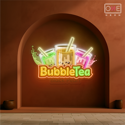 Enseigne néon LED "Bubble Tea Bliss"